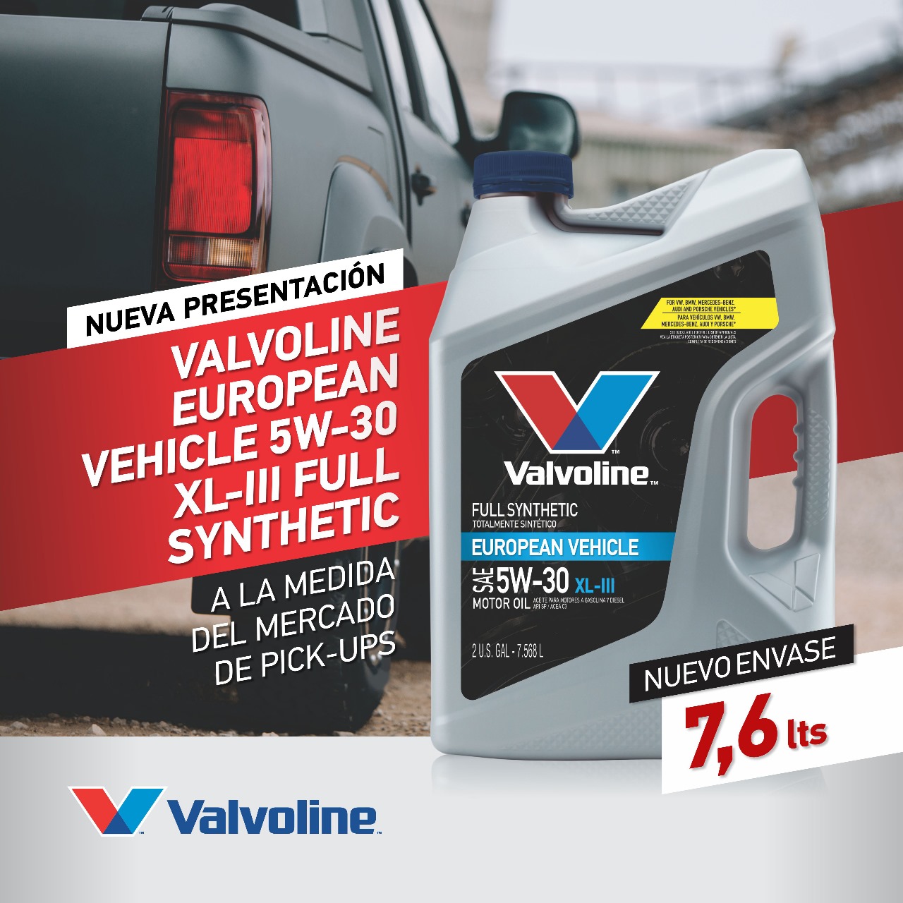 Valvoline European Vehicle 5w-30 full synthetic pick-ups